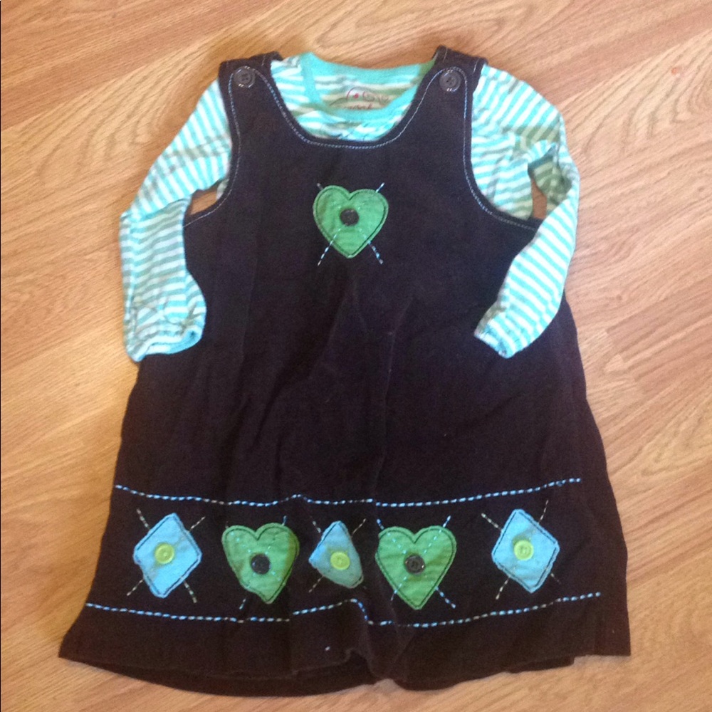 3t corduroy two piece dress set  cute